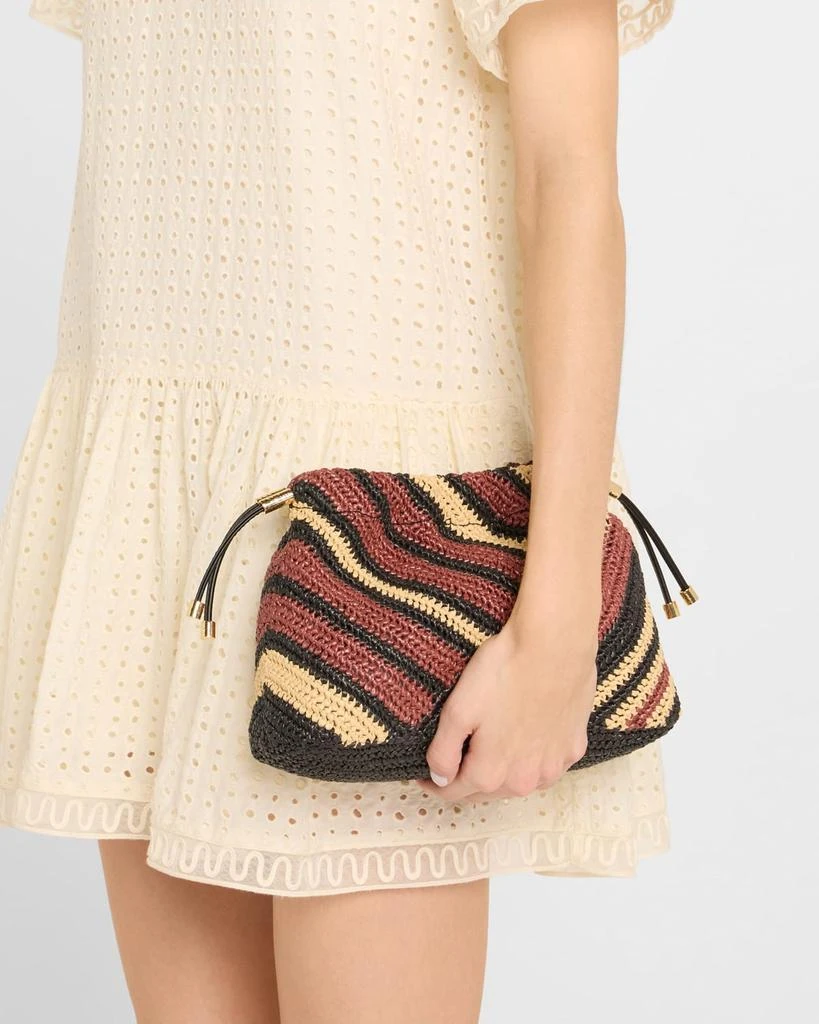 Ulla Johnson Lali Mini Striped Pouch Clutch Bag 2