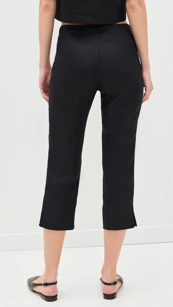 Reformation Petra Linen Pedal Pusher Pants 2