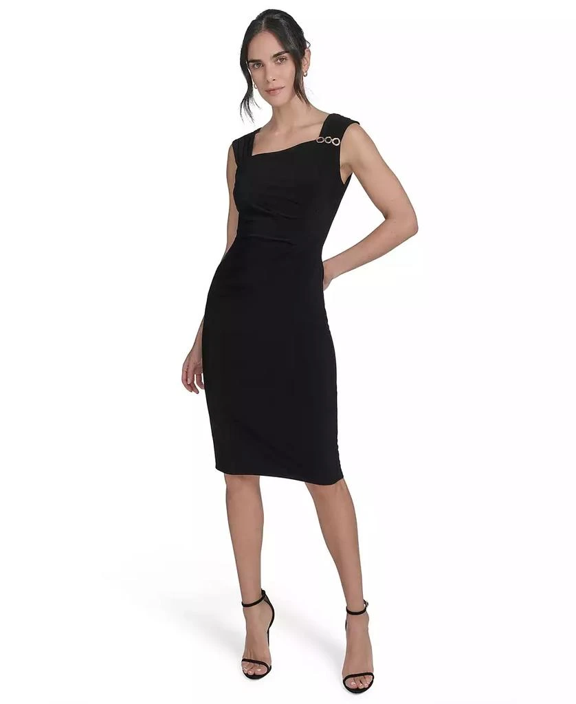 Jessica Howard Petite Sleeveless Asymmetric Sheath Dress 1