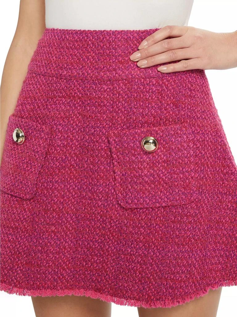 ba&sh Bonnie Tweed Fit &amp; Flare Miniskirt 6
