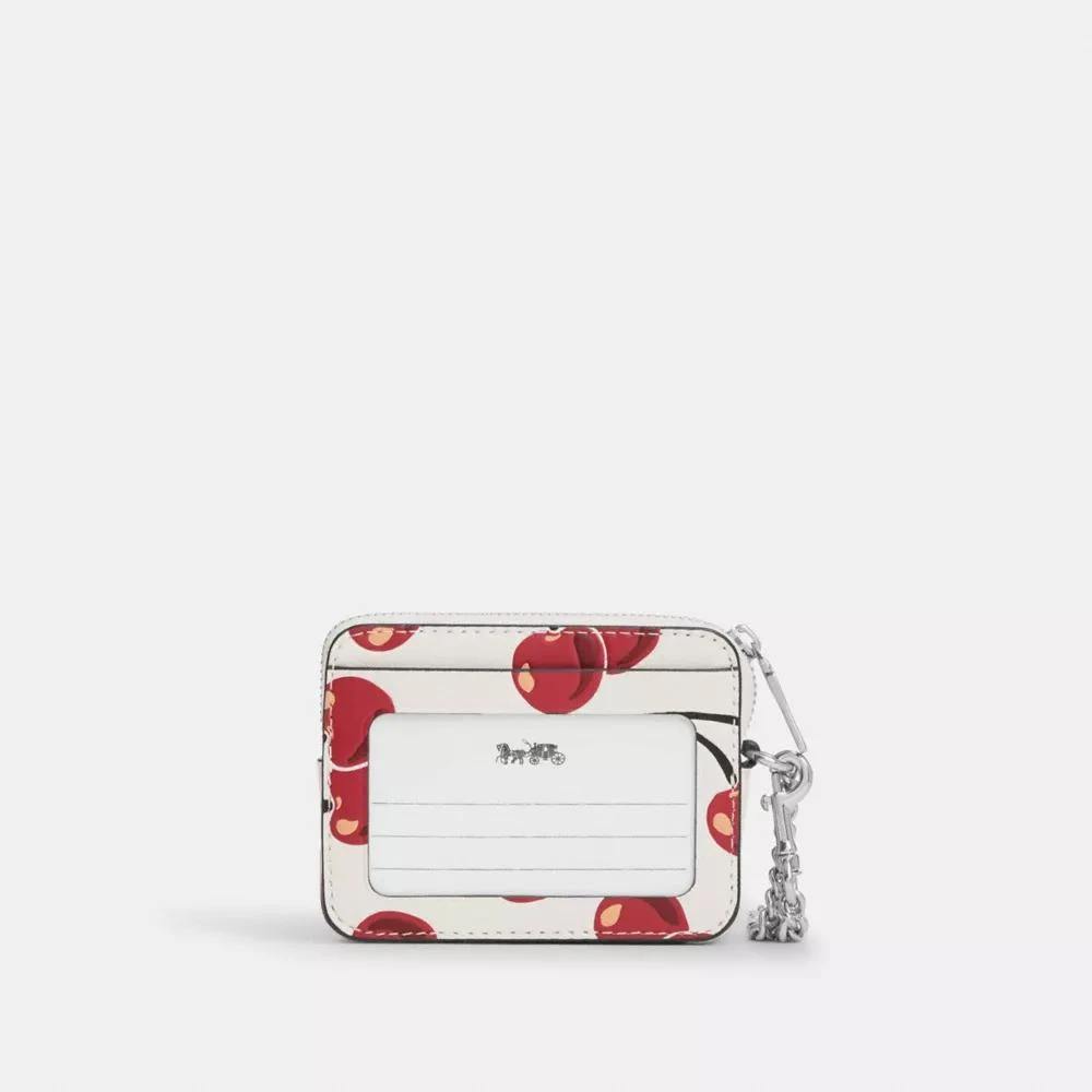 Coach Zip Card Case With Cherry Print 2