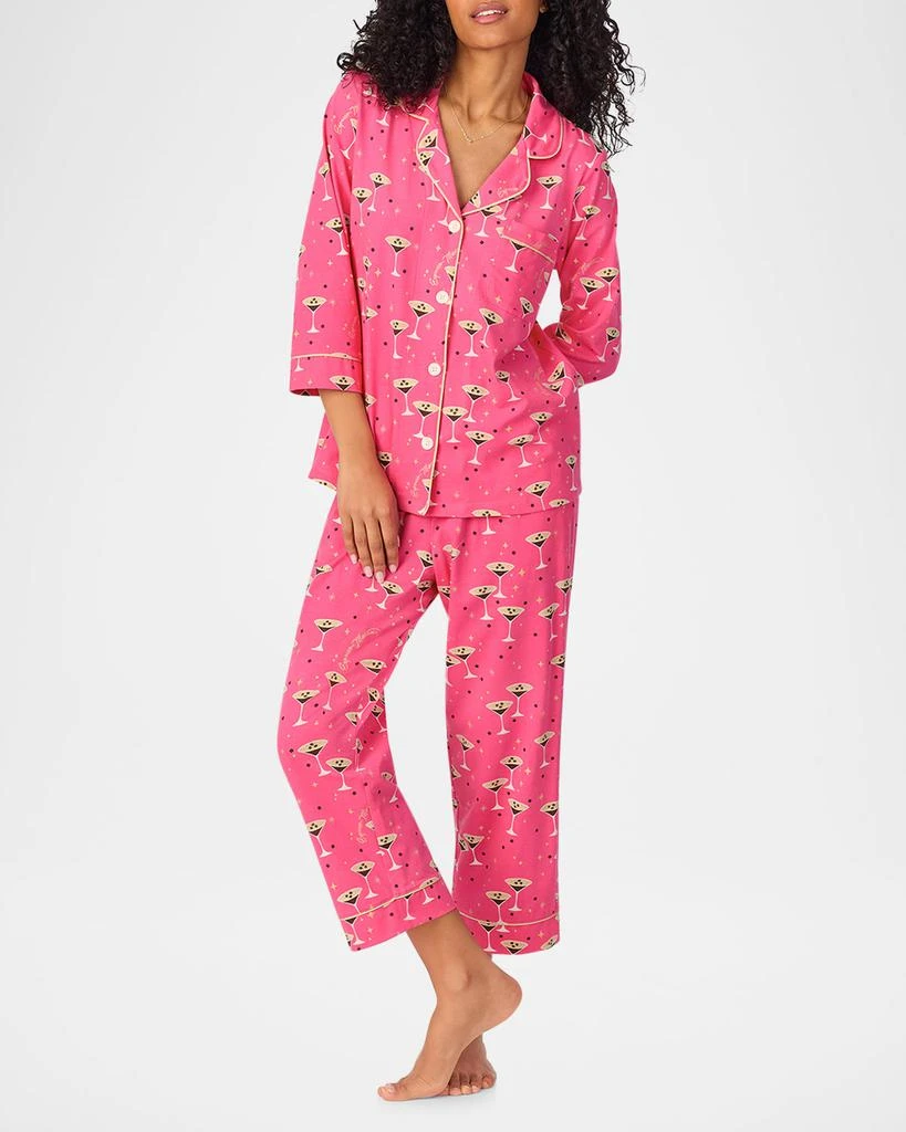 BedHead Pajamas Cropped Organic Cotton Jersey Pajama Set 1
