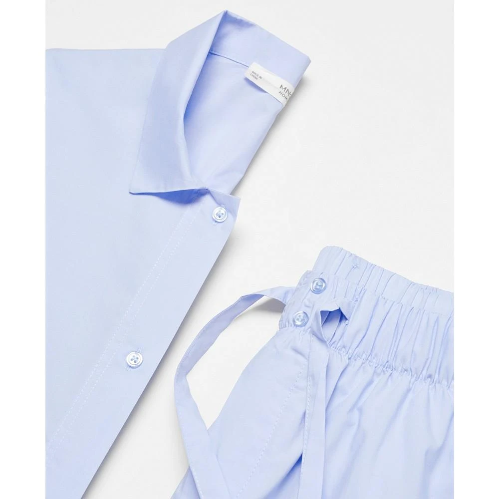 Mango Women's Two-Piece Cotton Pajamas 6
