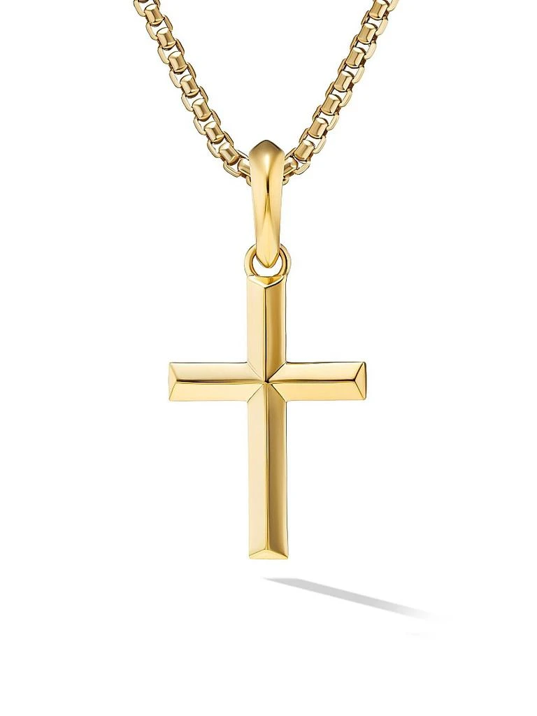 David Yurman Cross Pendant in 18K Yellow Gold, 24MM 1