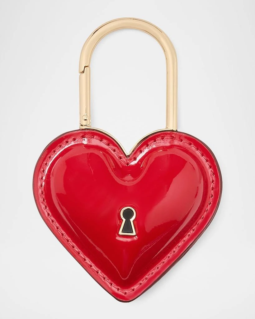 Kate Spade key to my heart patent faux leather bag charm 1