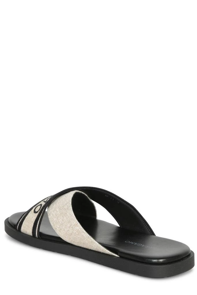 Salvatore Ferragamo Ferragamo Crossover-Strap Slip-On Sandals 3