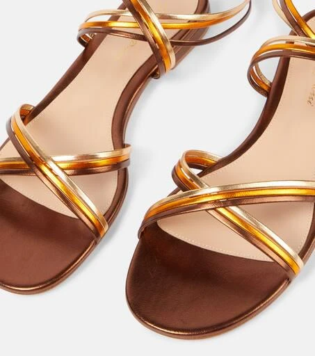 Gianvito Rossi Calissa metallic leather sandals 5