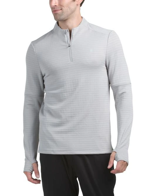 Spyder Active Textured Quarter Zip Pullover With Thumbhole Cuffs 1