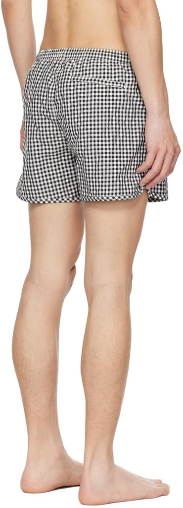 AMI Paris Black & White Ami de Cœur Swim Shorts 3