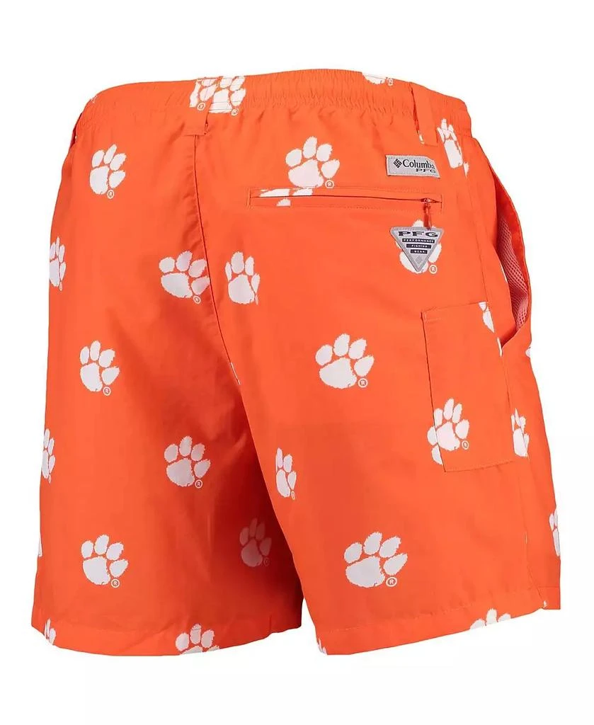 Columbia Men's Orange Clemson Tigers PFG Backcast II 6" Omni-Shade Hybrid Shorts 3