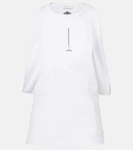 Alexander McQueen Draped cotton top 1