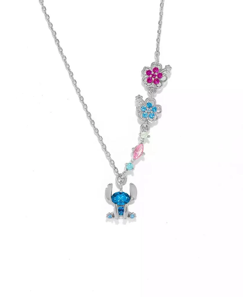 Girls Crew Crystal Disney Stitch Hibiscus Necklace