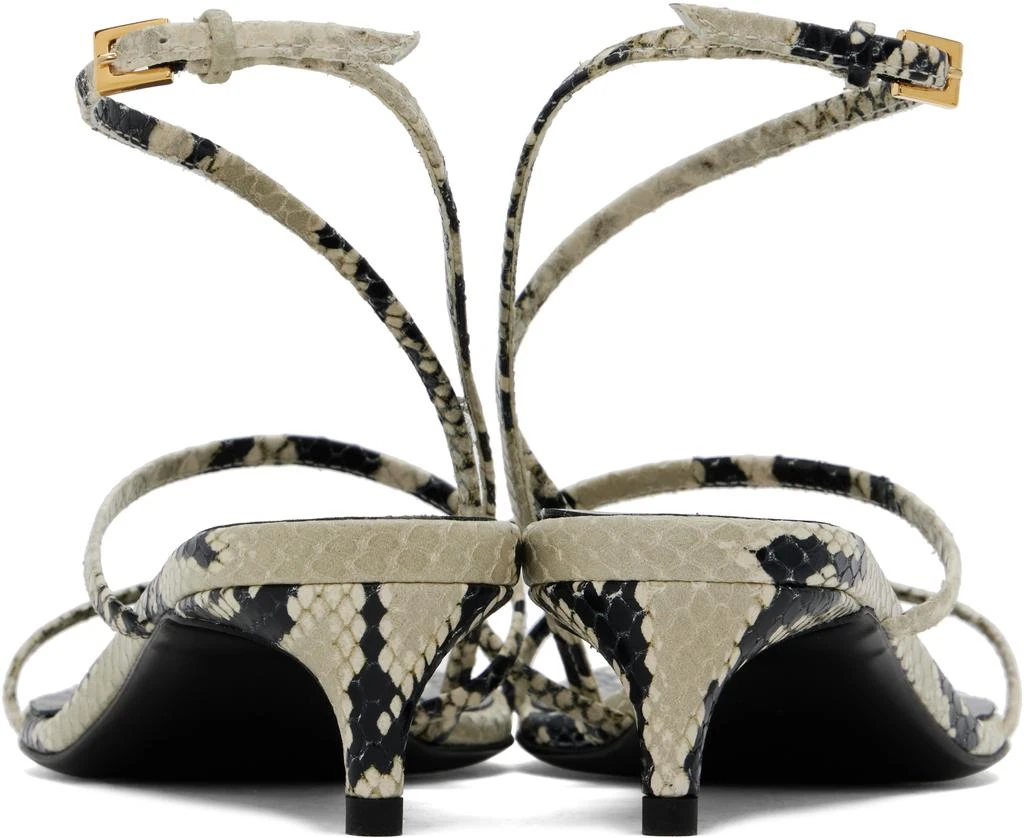 Khaite Beige Loop Kitten Heeled Sandals 2