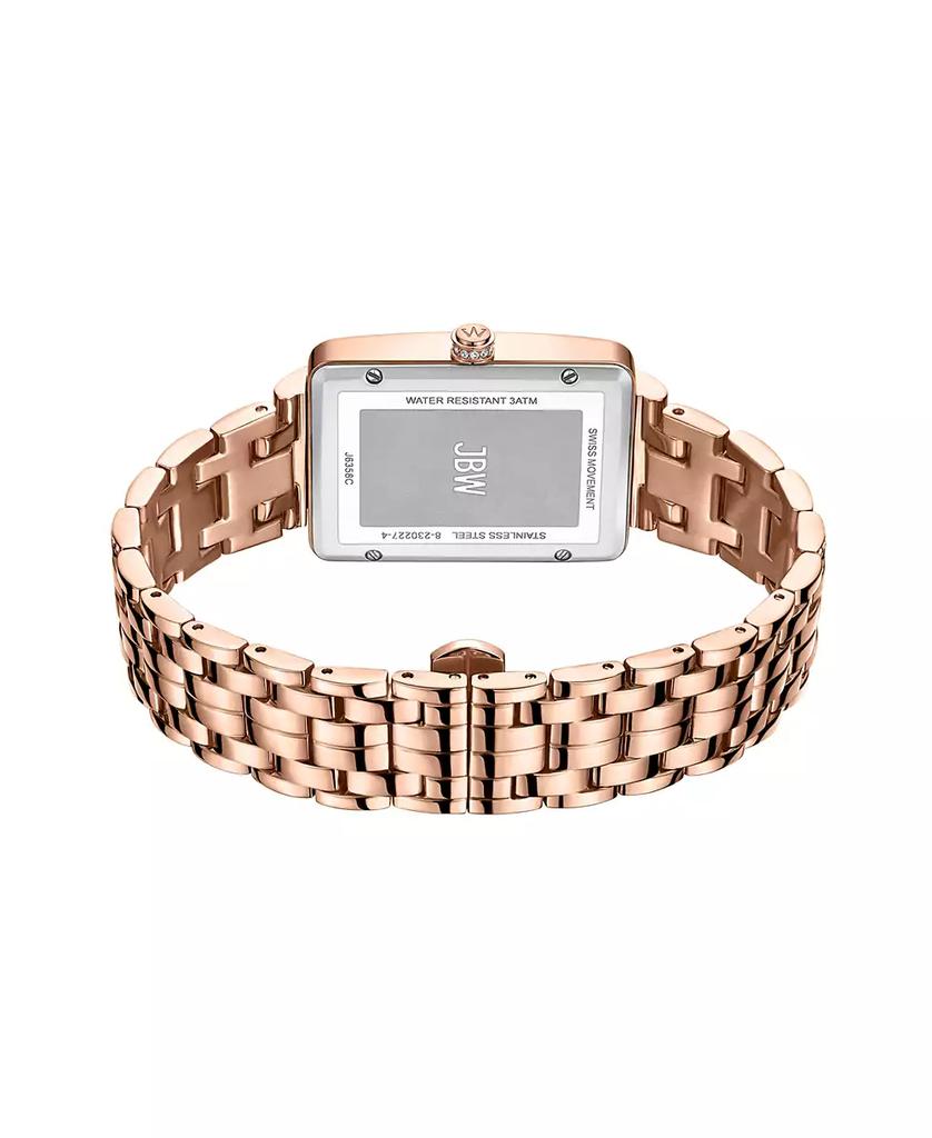 Jbw Women's Mink Diamond (1/8 ct.t.w.) 18K Rose Gold Plated Stainless Steel Watch