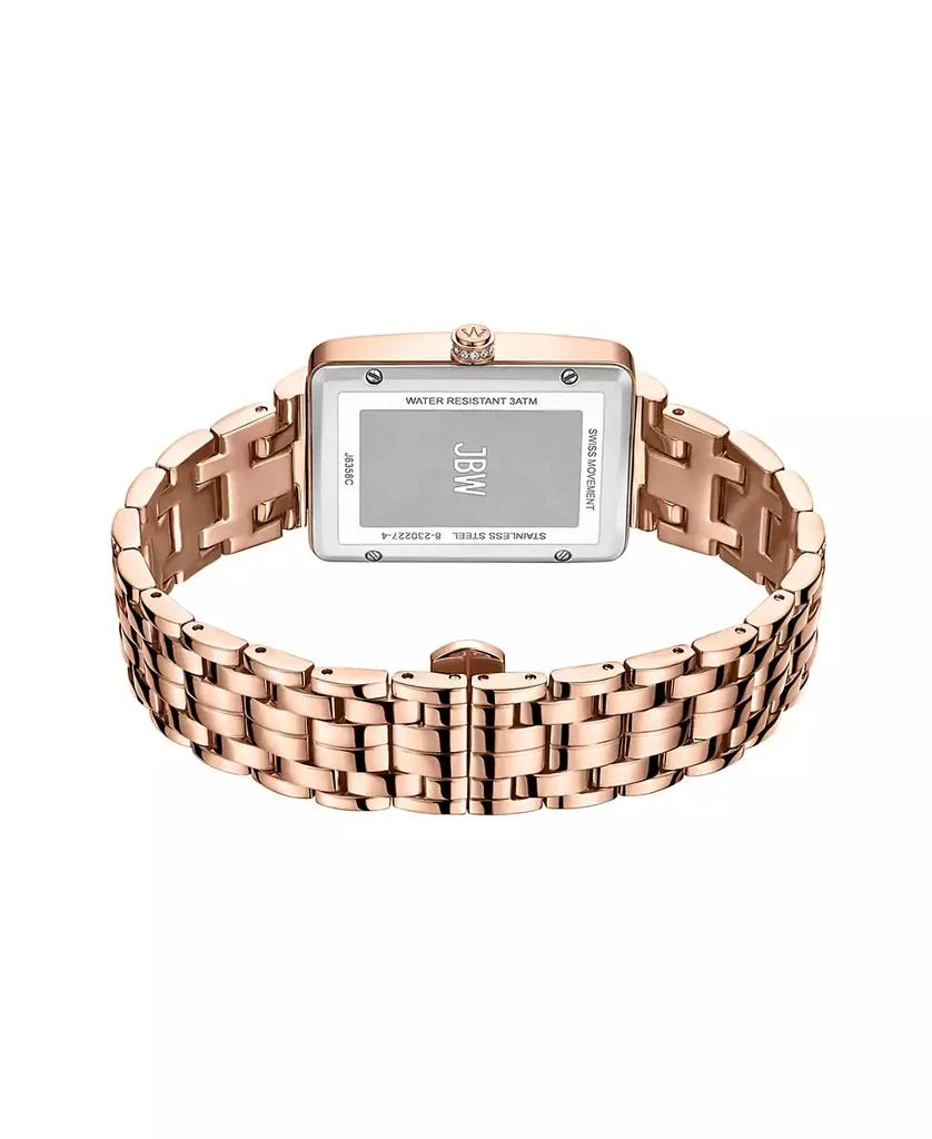 Jbw Women's Mink Diamond (1/8 ct.t.w.) 18K Rose Gold Plated Stainless Steel Watch 2