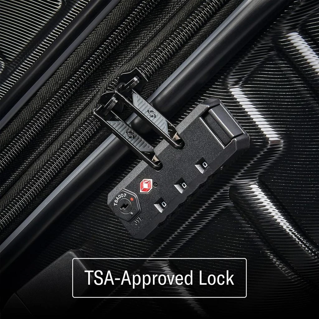 Samsonite Samsonite Omni 2 24-Inch Medium Checked Hardside Luggage with 360° Spinner Wheels - Scratch Resistant Hardshell - TSA Lock - Expandable Polycarbonate Shell for Lightweight Travel - Midnight Black 5