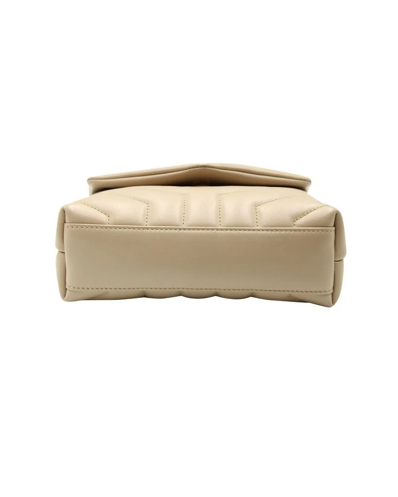 Yves Saint Laurent Toy Loulou Quilted Shoulder Bag in Beige Leather 6