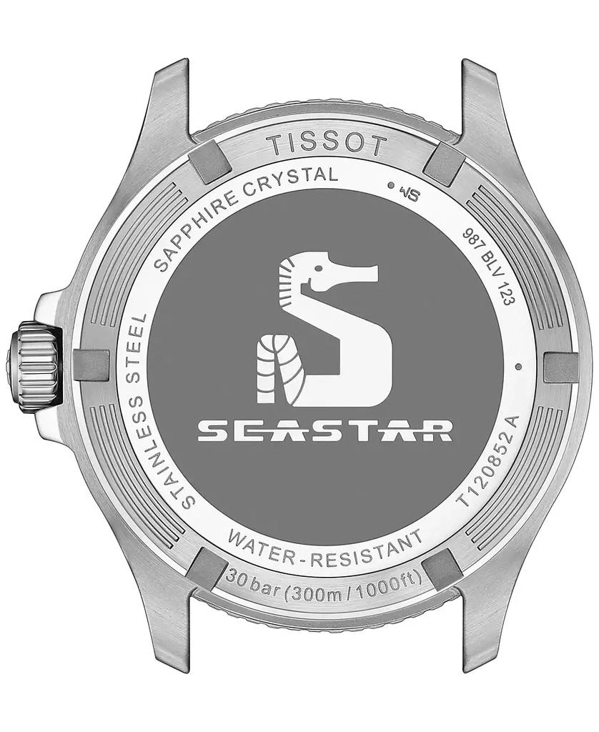 Tissot Men's Swiss Seastar 1000 GMT Black Rubber Strap Watch 40mm 3
