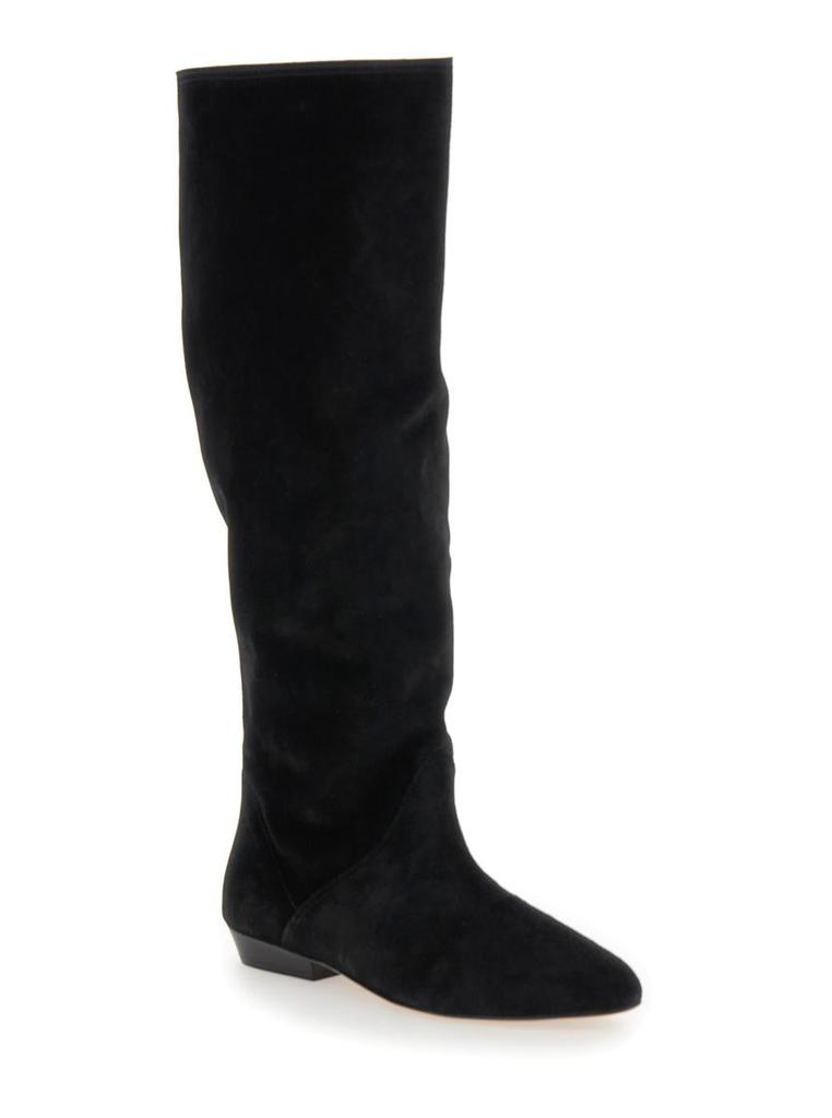 Isabel Marant 'Sayla' Black Boots With Draping In Suede Woman