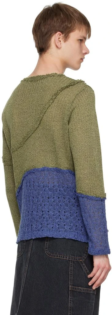 Andersson Bell Khaki & Blue Contrast Sweater 3