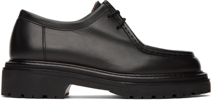 LEGRES Black Leather Derbys