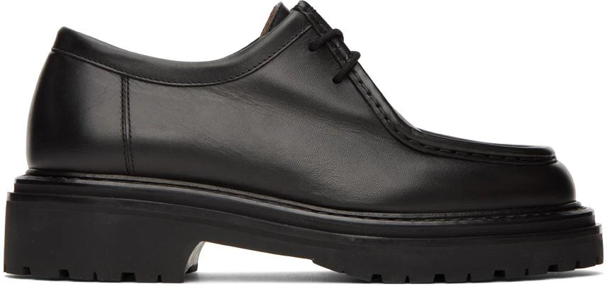 LEGRES Black Leather Derbys 1
