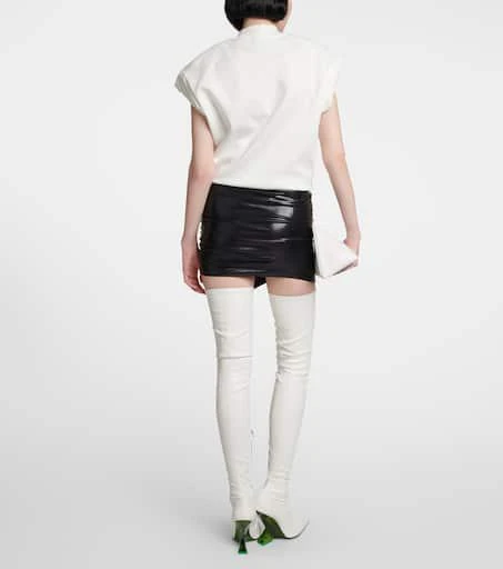 The Attico Hatty ruched jersey miniskirt 3