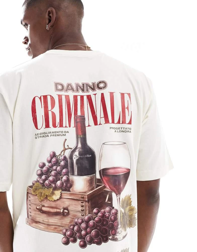 Criminal Damage Criminal Damage Vino t-shirt off white in off white 4