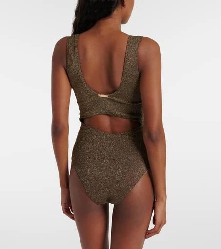 Alexandra Miro Beth floral-appliqué swimsuit 3