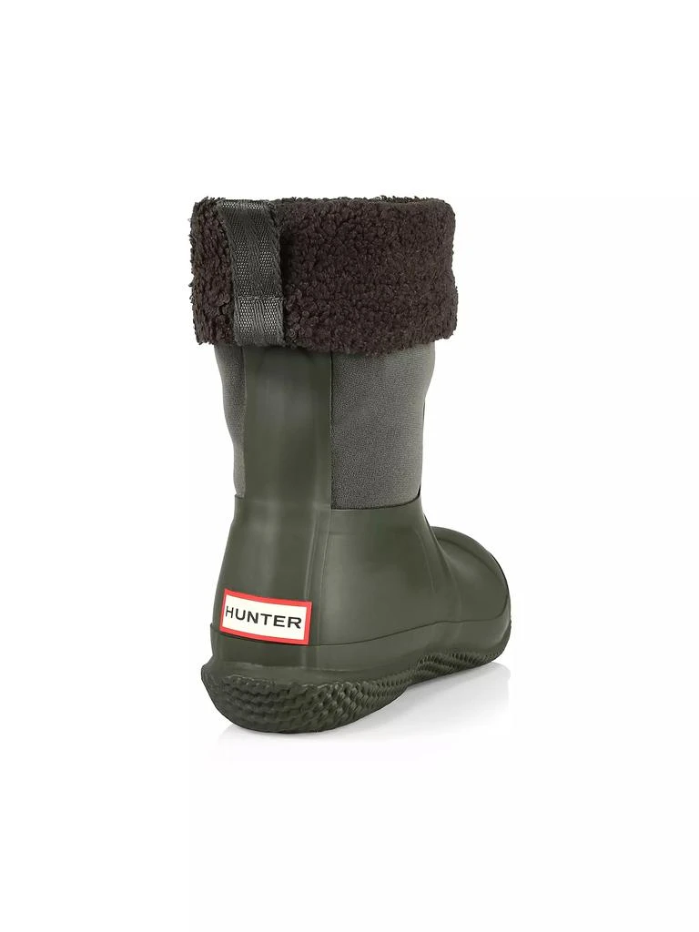 Hunter Roll Top Rubber & Neoprene Faux-Sherpa-Lined Boots 3
