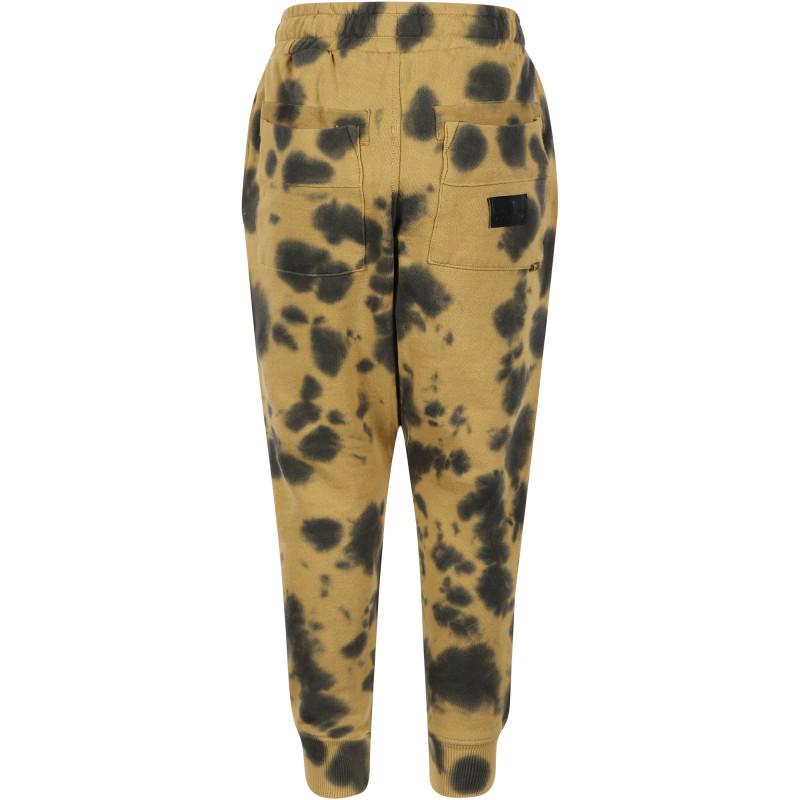 Munster Tie dye spots logo track pants in light brown