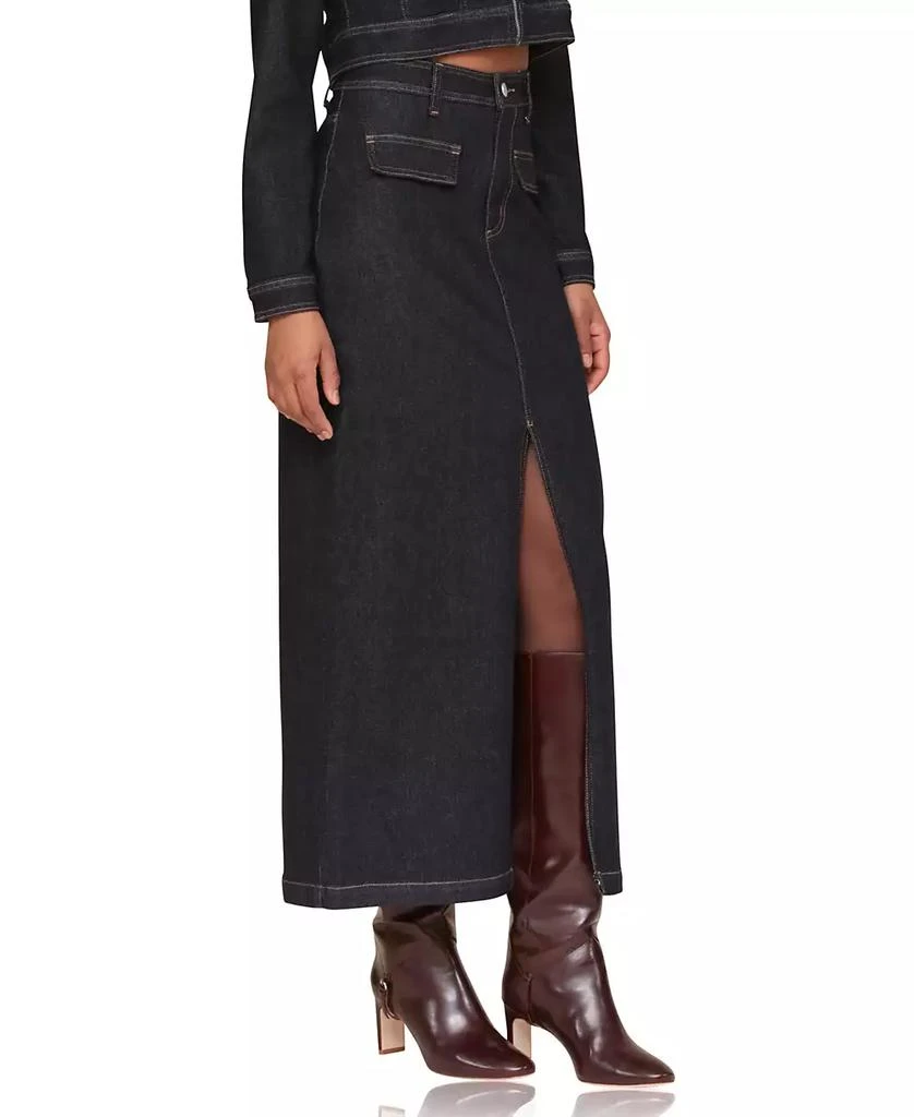 Avec Les Filles Women's Denim Maxi Skirt 3