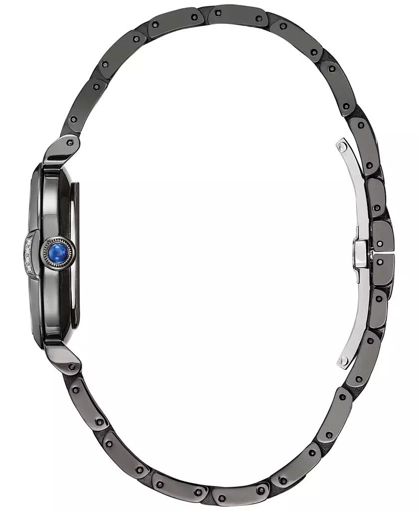 Citizen Eco-Drive Women's L Mae Diamond Accent Gray-Tone Stainless Steel Bracelet Watch 30mm 2