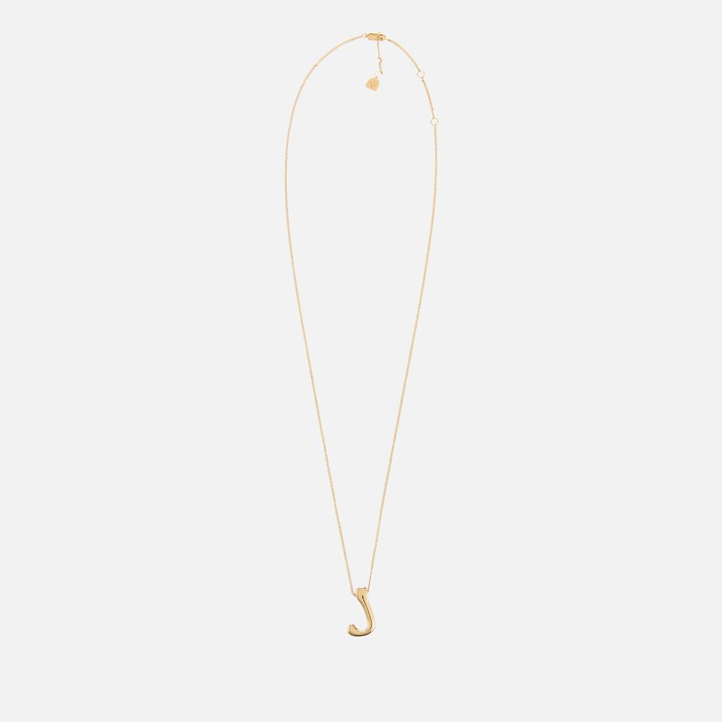 ASTRID & MIYU Astrid & Miyu Initial Bold 18K Gold-Plated Necklace