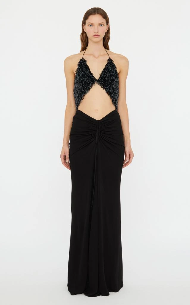 christopher esber beaded dress Queen of Gems Gown Strapless Crystal Fit & Flare Evening Gown in Atlanta  (CC0688W) – THE BAKVRI SHOWROOM