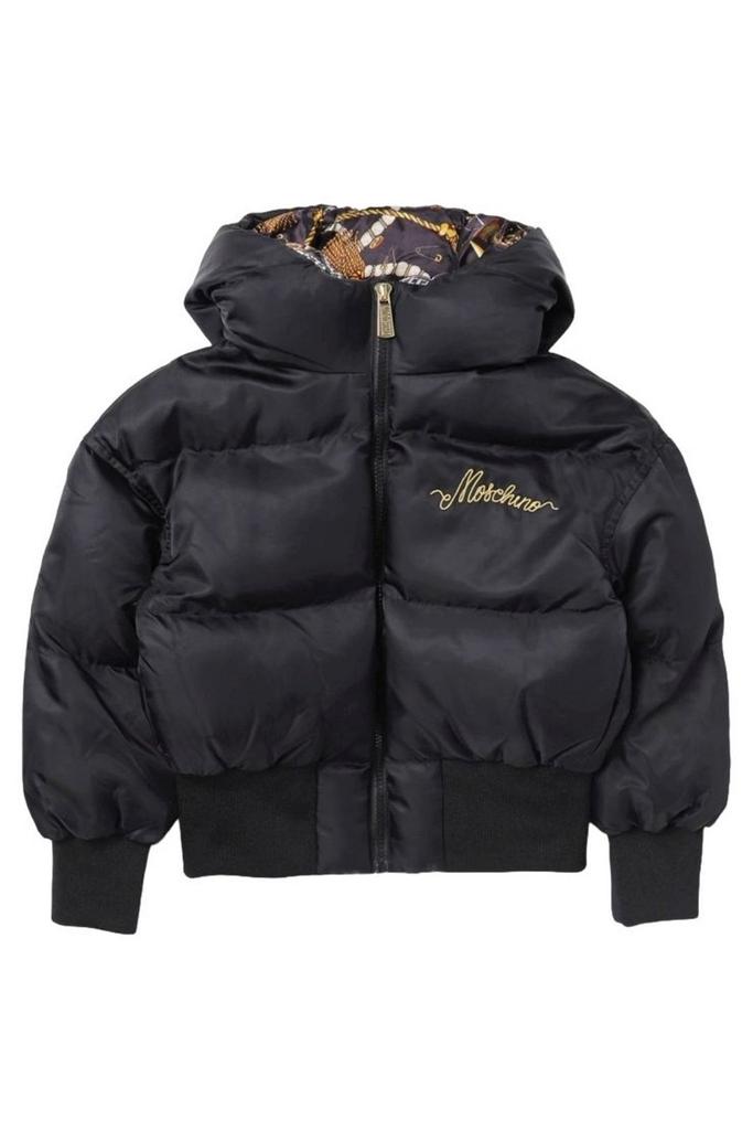 Moschino Kids Logo-Embroidered Zipped Puffer Jacket – On