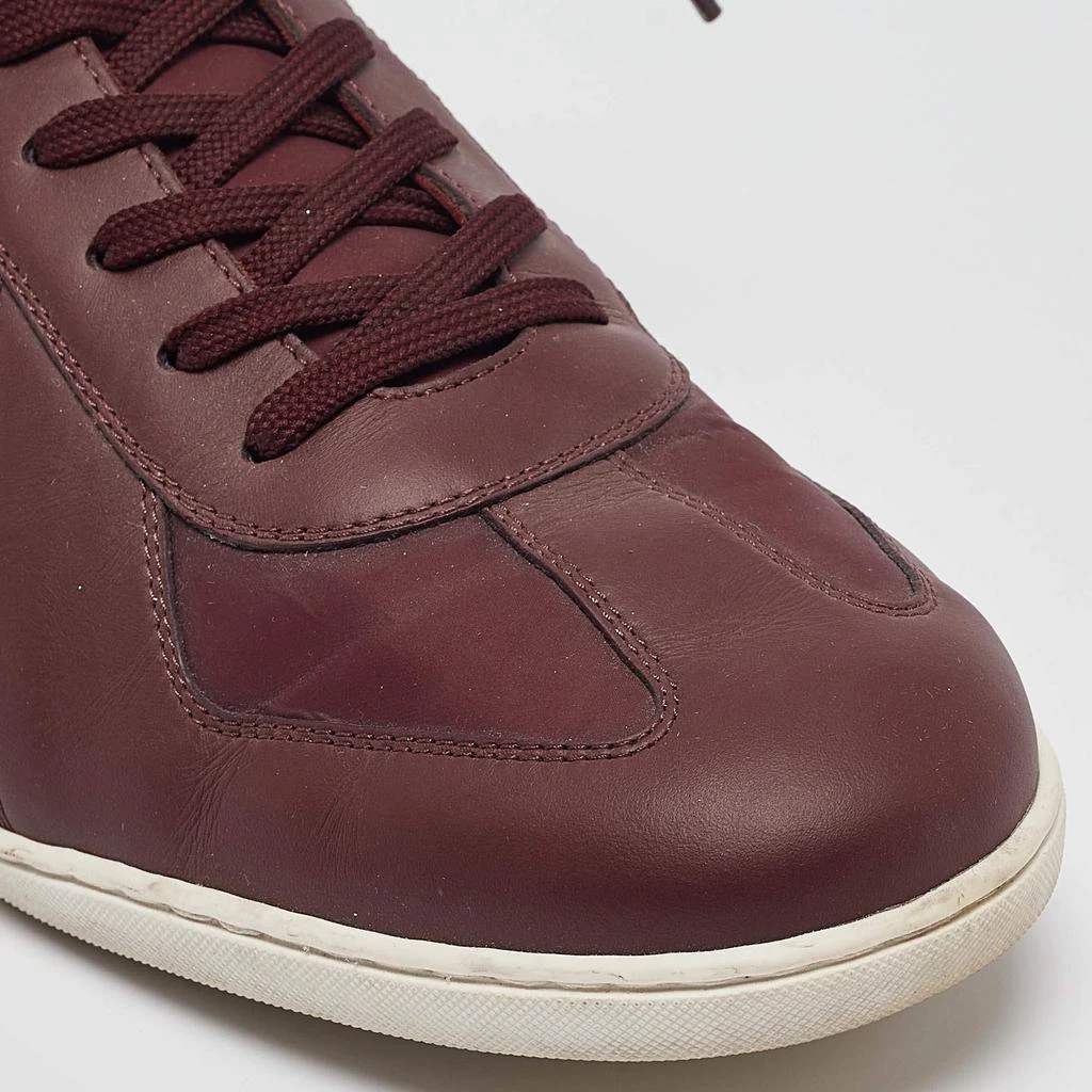 Louis Vuitton Louis Vuitton Burgundy Leather Victoire Lace Up Sneakers Size 44 7