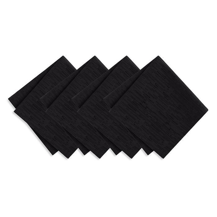 Elrene Home Fashions Continental Solid Texture Water and Stain Resistant Napkins, Set of 4