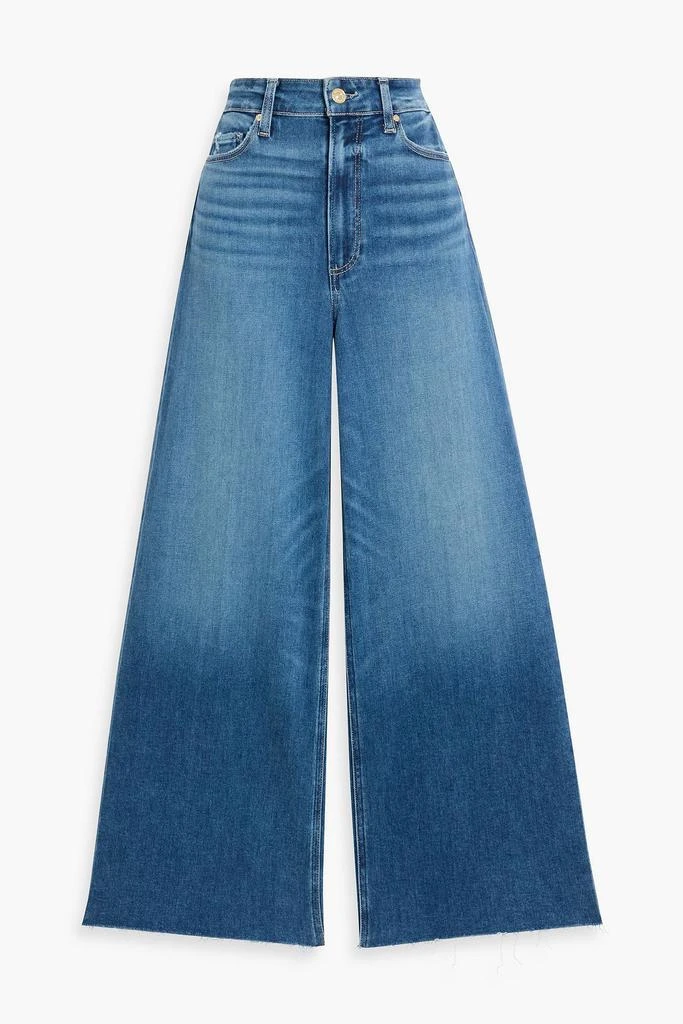 Paige Anessa cropped high-rise wide-leg jeans 1