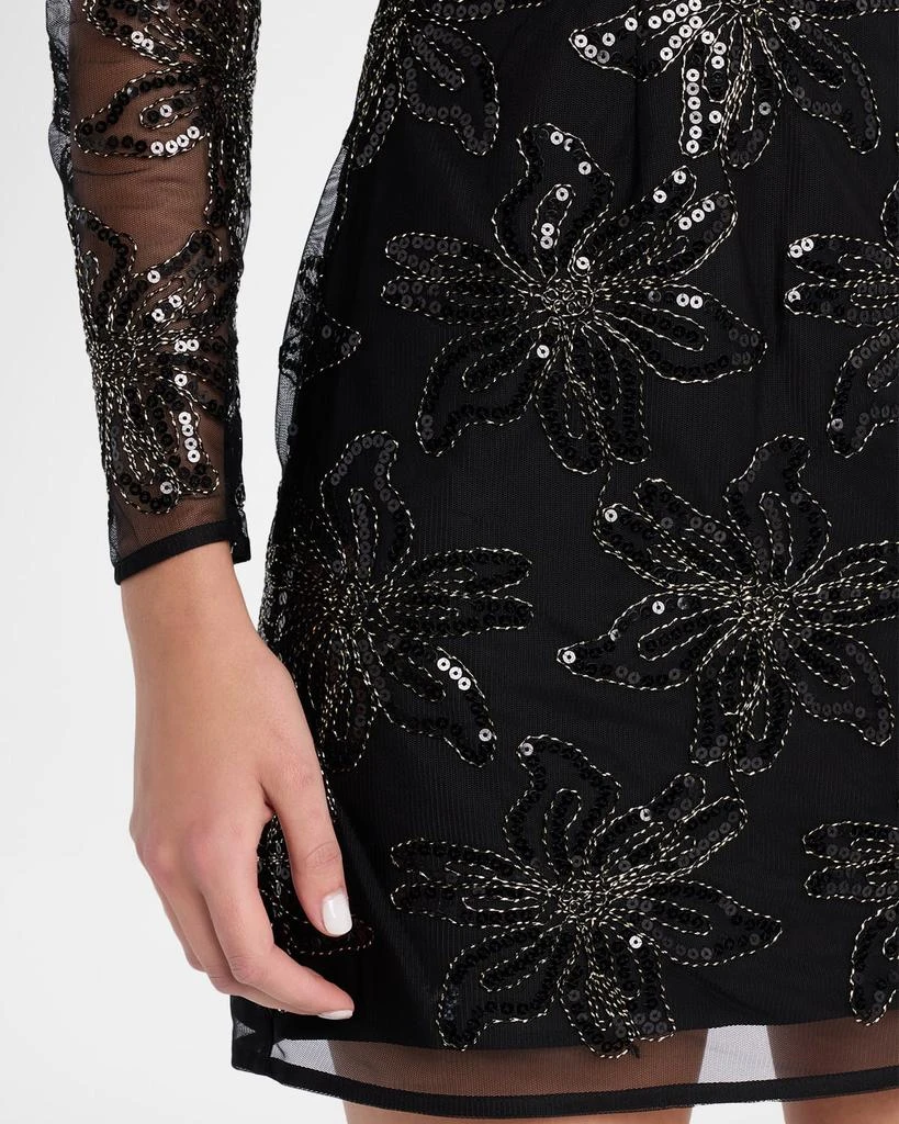 Adele Embroidered Mesh Long-Sleeve Mini Dress  On Sale Now with Up to 50%  Off | Discover Exclusive Deals & Savings at BeyondStyle  Authentic Milly  dresses|Women|women|women's clothing with Limited-Time Discounts, Free