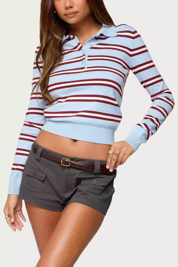 Edikted Edikted Brayden Striped Polo Sweater