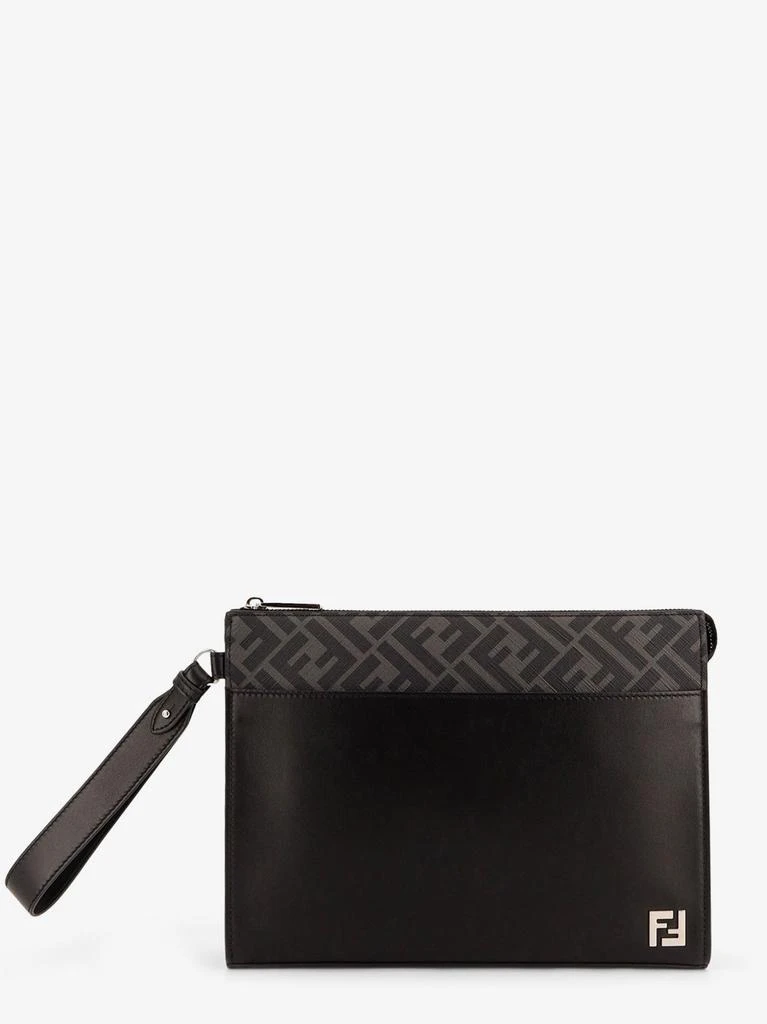 Fendi Squared FF leather clutch 1