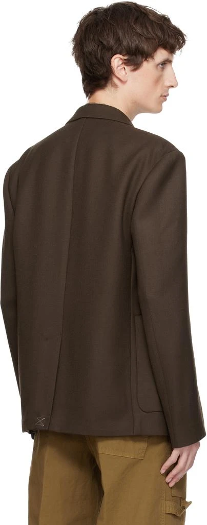 Dries Van Noten Brown Boxy Wool Blazer 3