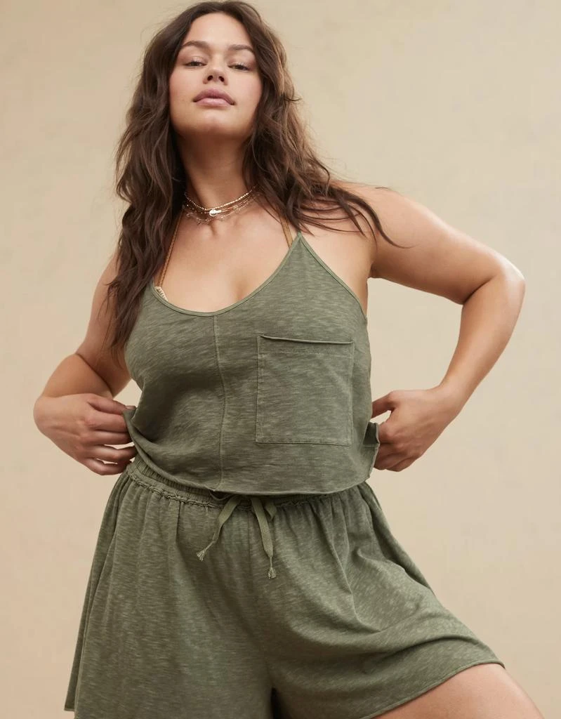 Aerie Aerie Summer House Crochet Back Cropped Tank Top 1