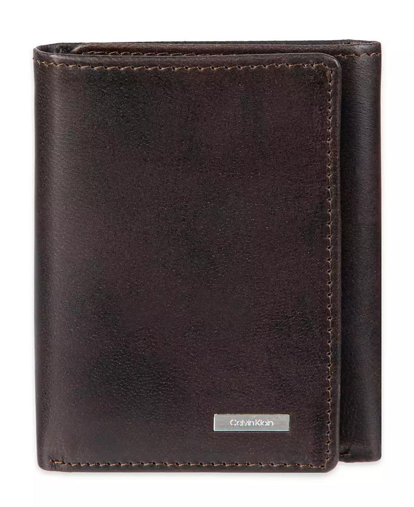 Calvin Klein Men's RFID Two Tone Arcadia Leather Trifold Wallet