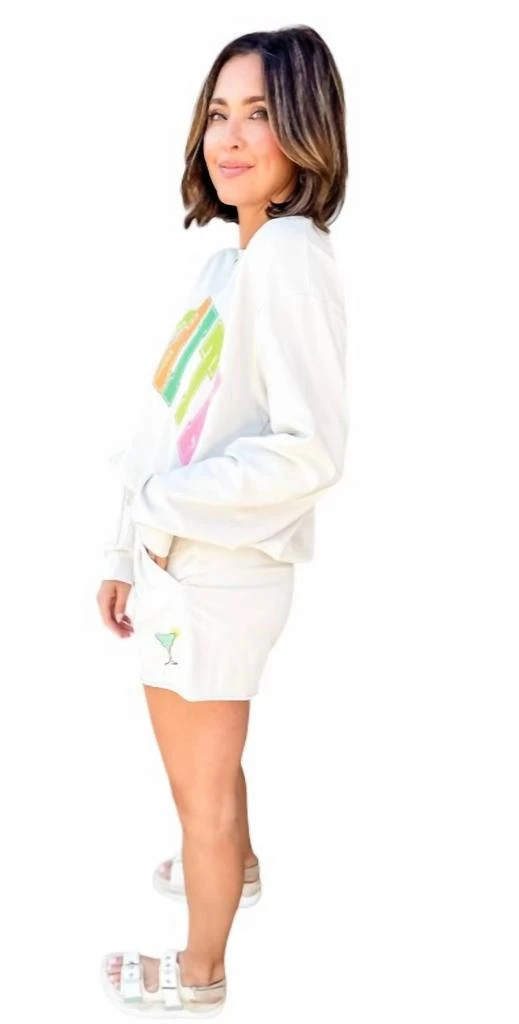 Project Social T Margarita Sweatshirt In Vintage White 3