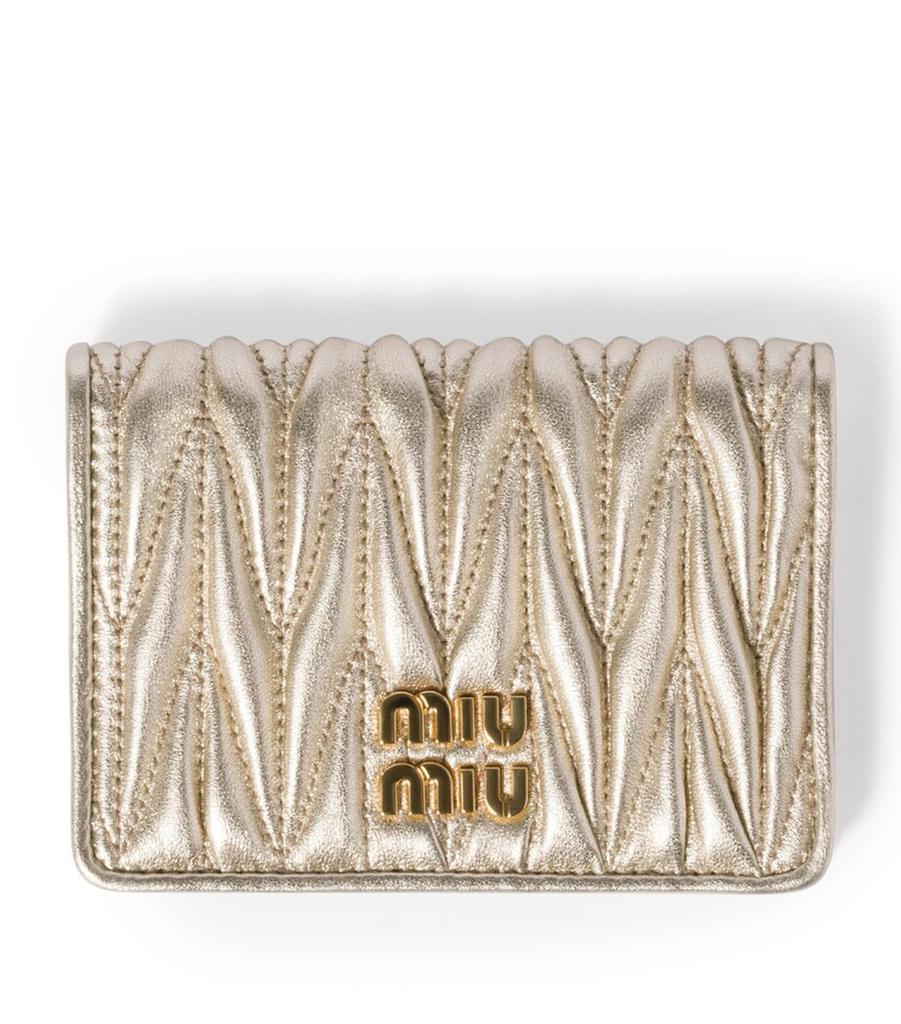 Miu Miu Cerulean Leather Card Holder - Bags - BeyondStyle
