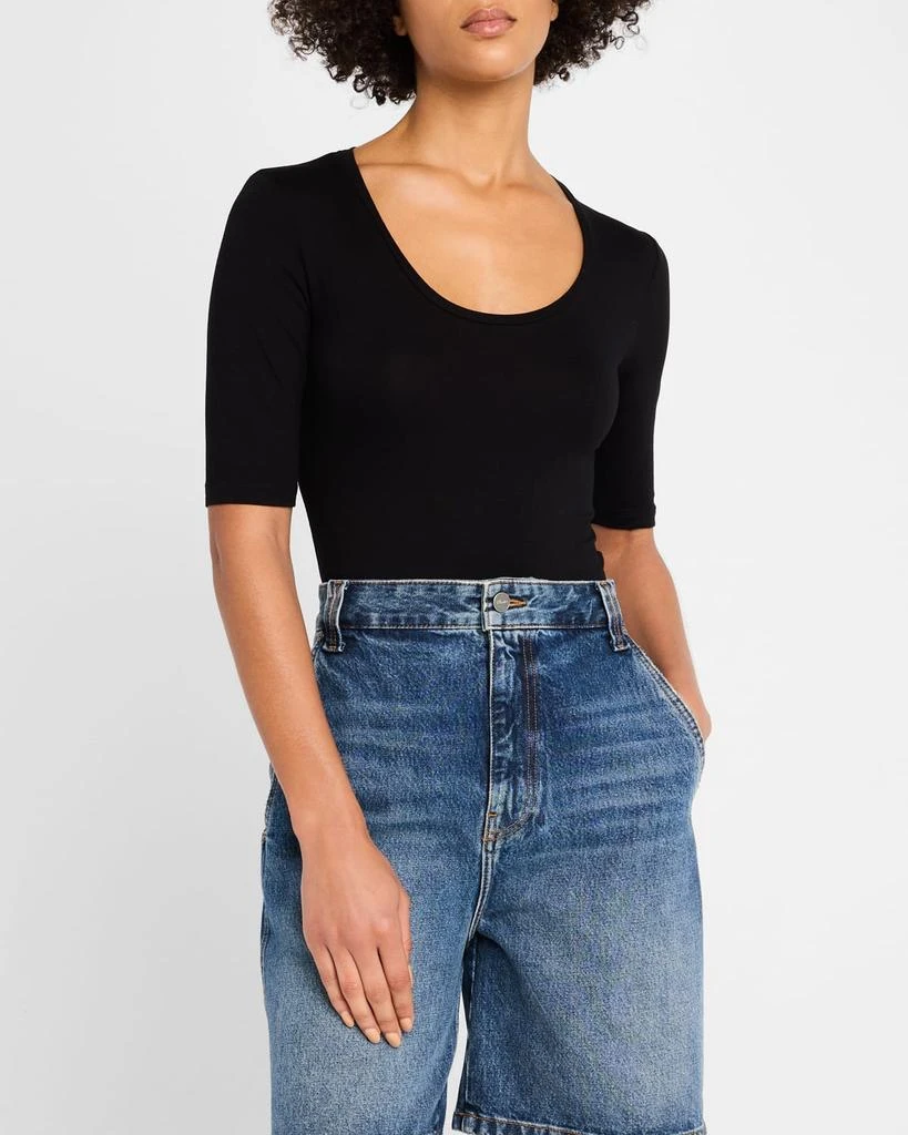 MAJESTIC FILATURES Soft Touch Scoop-Neck Bodysuit 4