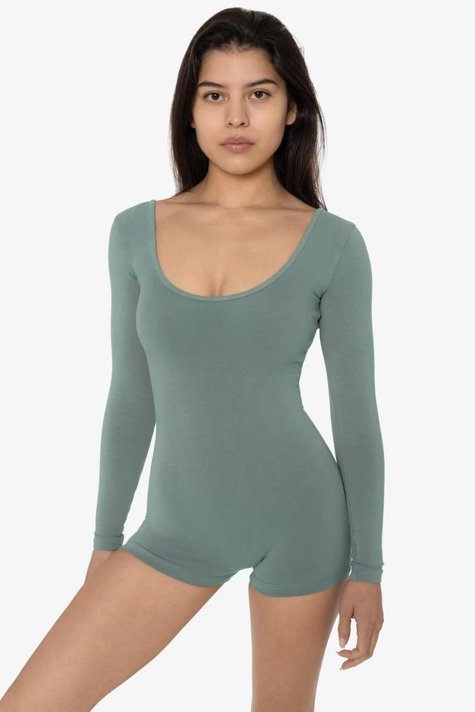Los Angeles Apparel 83027GD-SH - Garment Dye Long Sleeve Short Biketard 6