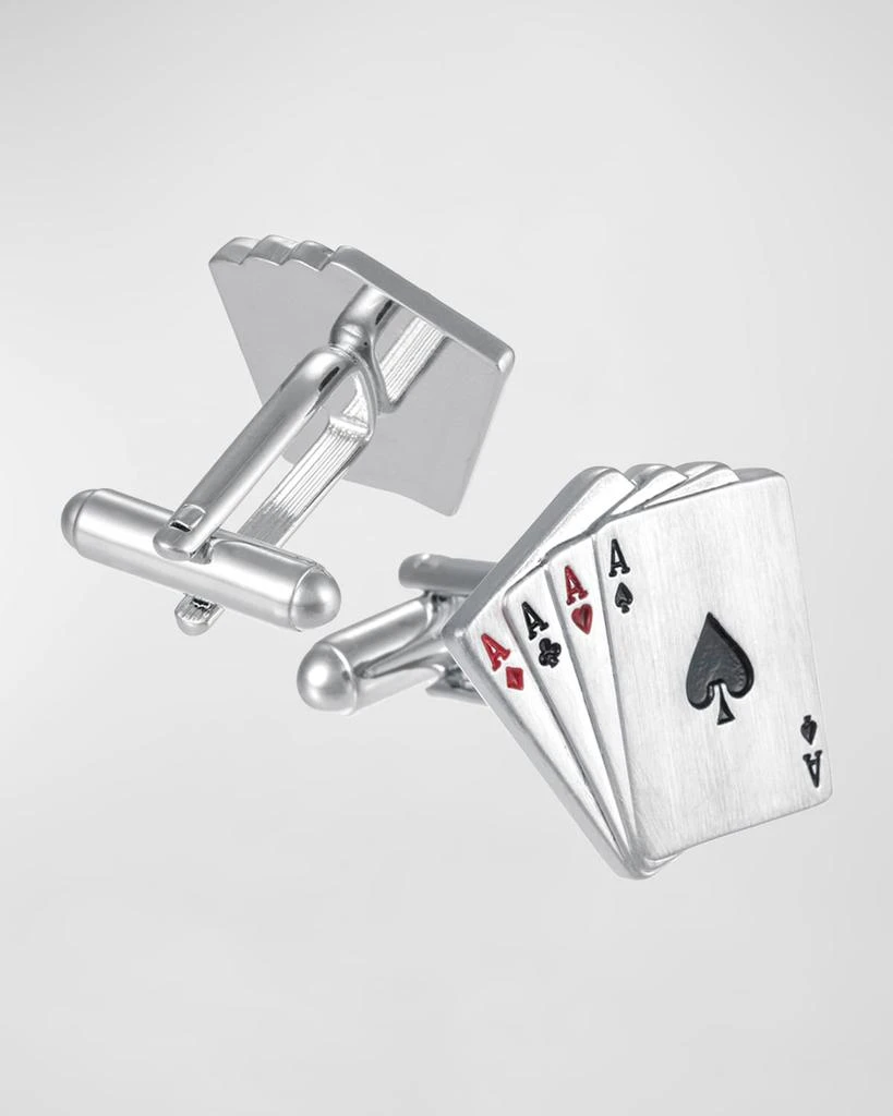 Link Up Men's Aces Wild Poker Card Cufflinks 1